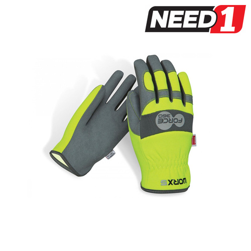 Worx 5 Original Fast Fit Hi-Vis Mechanic's Safety Gloves