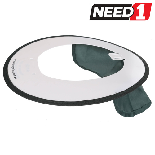 Snap Brim Rigid Sun Shade For Hard Hats - White/Green