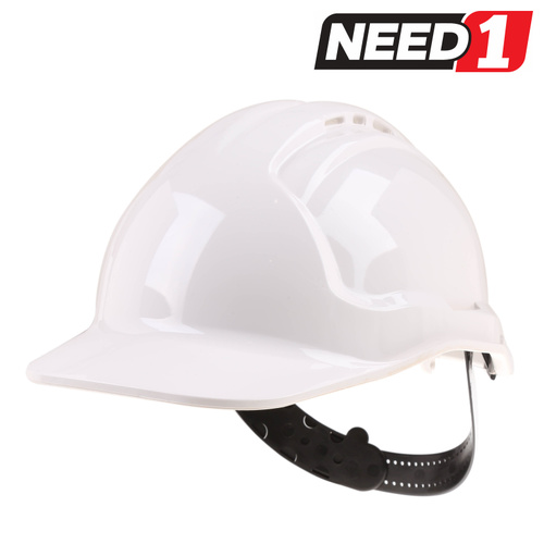 Vented Hard Hat with 6 Point Pinlock Harness