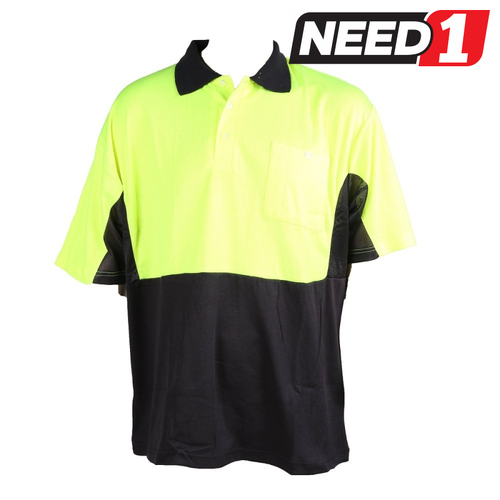 Hi-Vis Cool Micromesh Polo Work Shirts