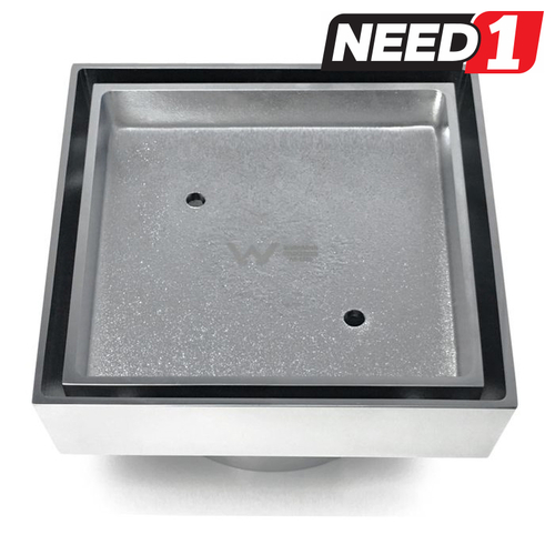 114mm Square Tile Inset Floor Waste