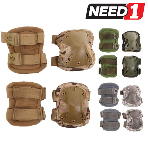 Pair of Military Style Knee & Elbow Pads - Various Colours