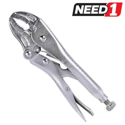 Curved Jaw Locking Plier with Wire Cutter