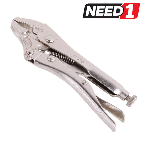 Curved Jaw Locking Plier with Wire Cutter