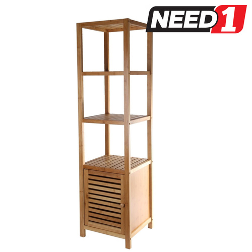 Storage Shelf Unit With Cupboard