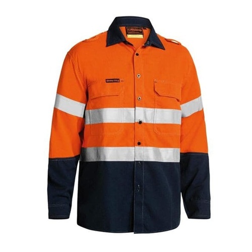 Men's 2-Tone Hi-Vis FR Lightweight Vented Long Sleeve Shirt