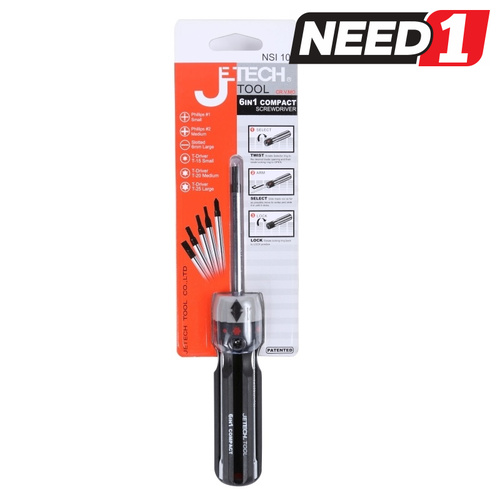 JETECH 6-in-1 Compact Screwdriver