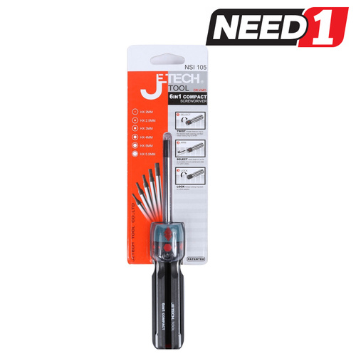 6-in-1 Compact Screwdriver