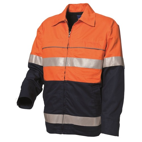Midweight Cotton Work Jacket with Reflective Tape