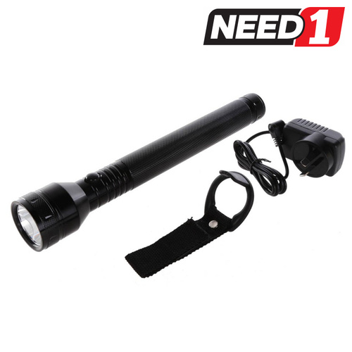 Rechargeable Security LED Flashlight Kit with Torch Holder