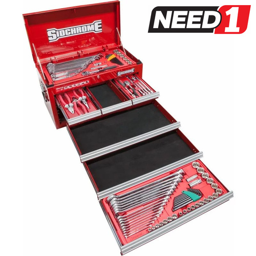128 Piece Metric A/F Tool Kit with 6-Drawer Tool Chest