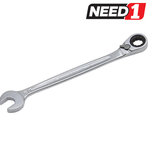 5/8" Geared Combo Spanner with Reversible Wrench and Anti-Slip Design