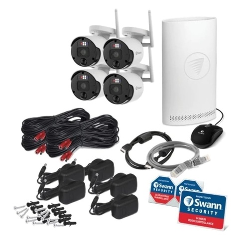 Security Camera 4K Ultra HD 4 Camera 4 Channel Wi-Fi NVR Security System with 1TB Hard Drive Storage