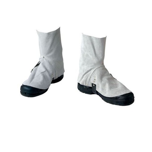 Chrome Leather Welders Spats Welding Safety Gear With Strap Buckle Closure
