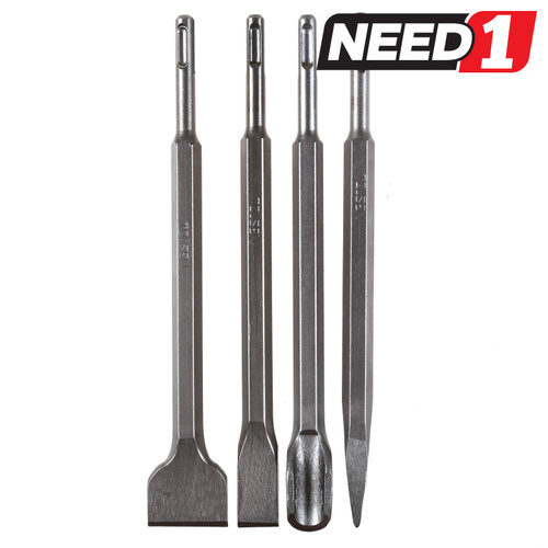 4pc SDS Drill Attachment Chisel Set
