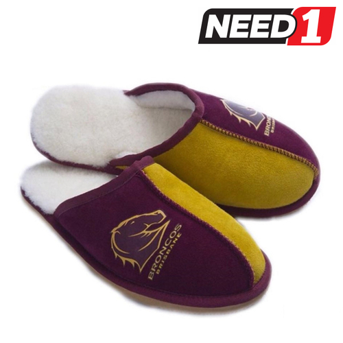 Unisex NRL Scuff Slippers, Brisbane Broncos