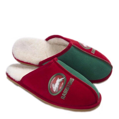 Unisex NRL Scuff Slippers, Souths Sydney Rabbitohs