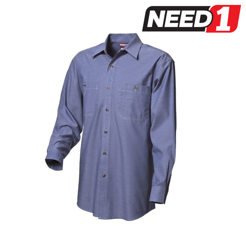 Men's Comfortable Chambray Button-Up Shirt