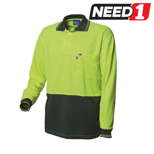Men's Hi-Vis Koolmesh Long Sleeves Polo Shirt