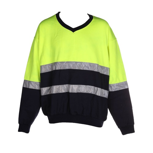 Men's Long Sleeves 2-Tone Jumper with Reflective Tape