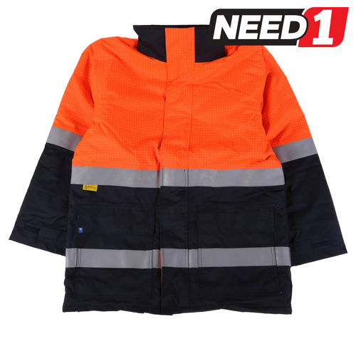 Hi-Vis Polyester Fire Retardant Cotton Quilted Jacket