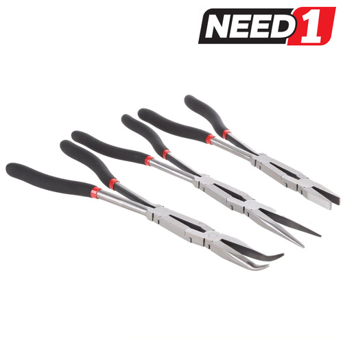 3pc Long Reach Plier Set