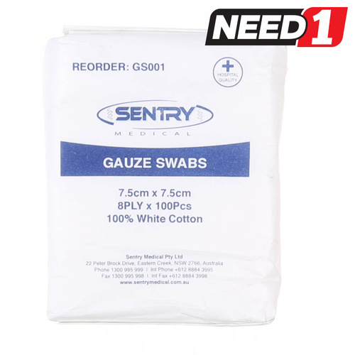 8 Ply Gauze Swabs 7.5cm x 7.5cm