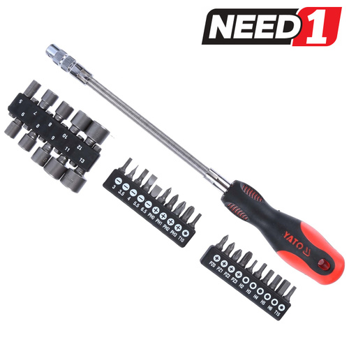 31pc Flexible Screwdriver Bit Set
