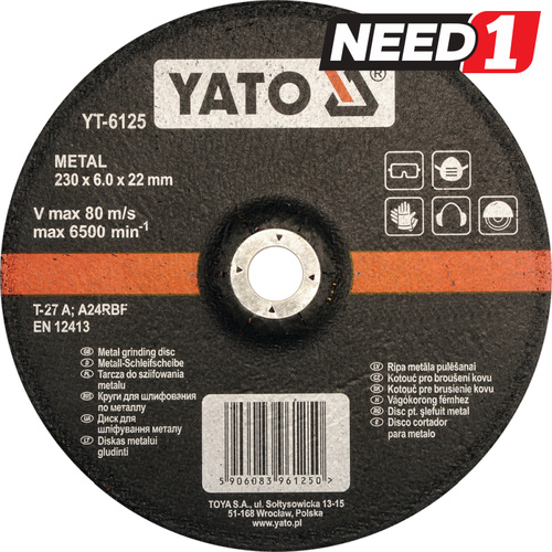 10 x Stainless Steel Metal Cutting Discs 230 x 6 x 22mm