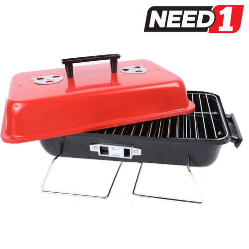 Portable Charcoal BBQ Grill Plate - 40cm x 25cm
