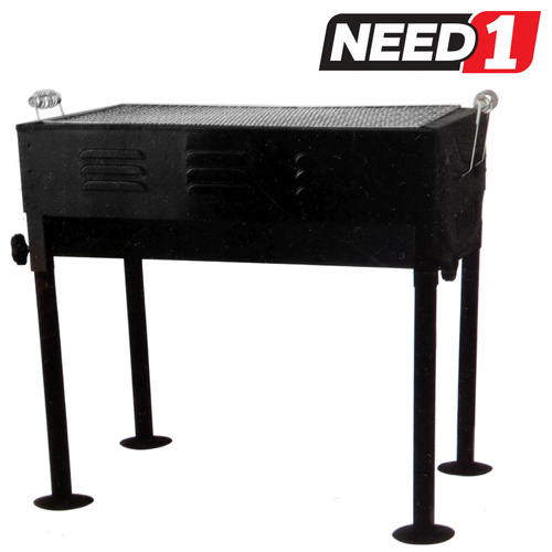 Portable BBQ with Iron Plate & Grill - 42cm x 26cm
